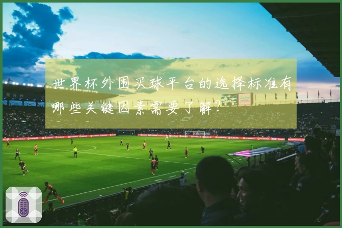 世界杯外围买球平台的选择标准有哪些关键因素需要了解？